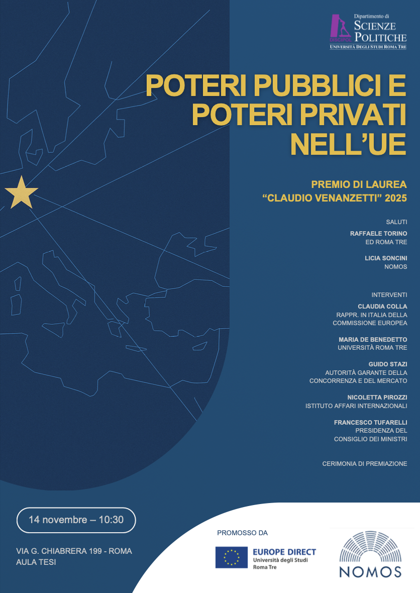 Poteri pubblici e poteri privati nell’UE - Premio di laurea “Claudio Venanzetti” 2025